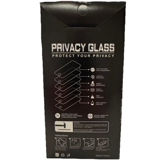 For iPhone 16 9h Tempered Glass Privacy Screen Protector - Picture 2 of 7
